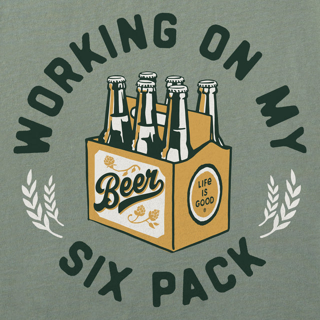 Product image for "Men's Working on my Six Pack Short Sleeve Tee" ||168408_2